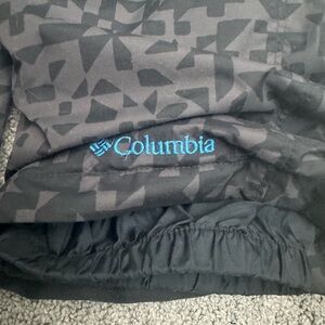 Columbia ski pants silver gray black 8 lined geometric boys girls winter snow